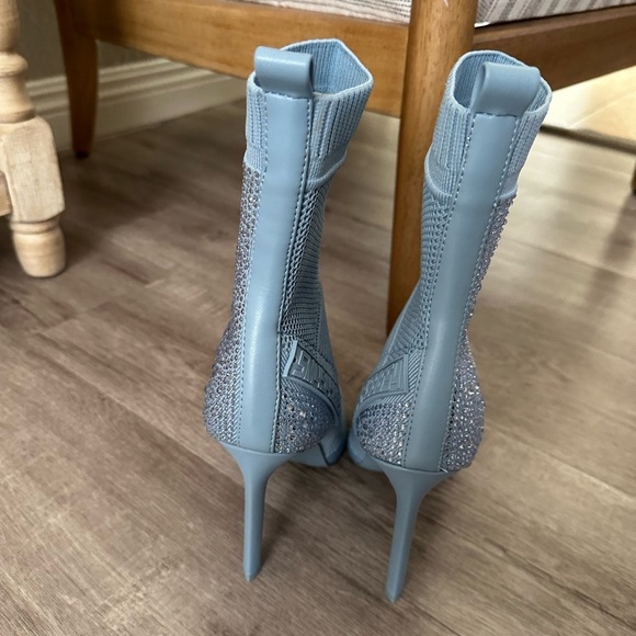 NWT Steve Madden Maxwelle Knit Pointed Toe Boots Blue size 9 - Picture 7 of 13